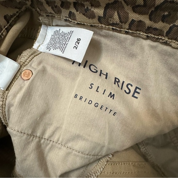 Lucky Brand High Rise Slim Bridgette Leopard Print Cropped Straight Jean 2 /26 - Picture 10 of 11